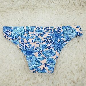 Xhilaration Swim - XS Pink Blue Floral Cheeky Bikini Bottom Xhilaration Swim - XS Pink Blue Floral Cheeky Bikini Bottom